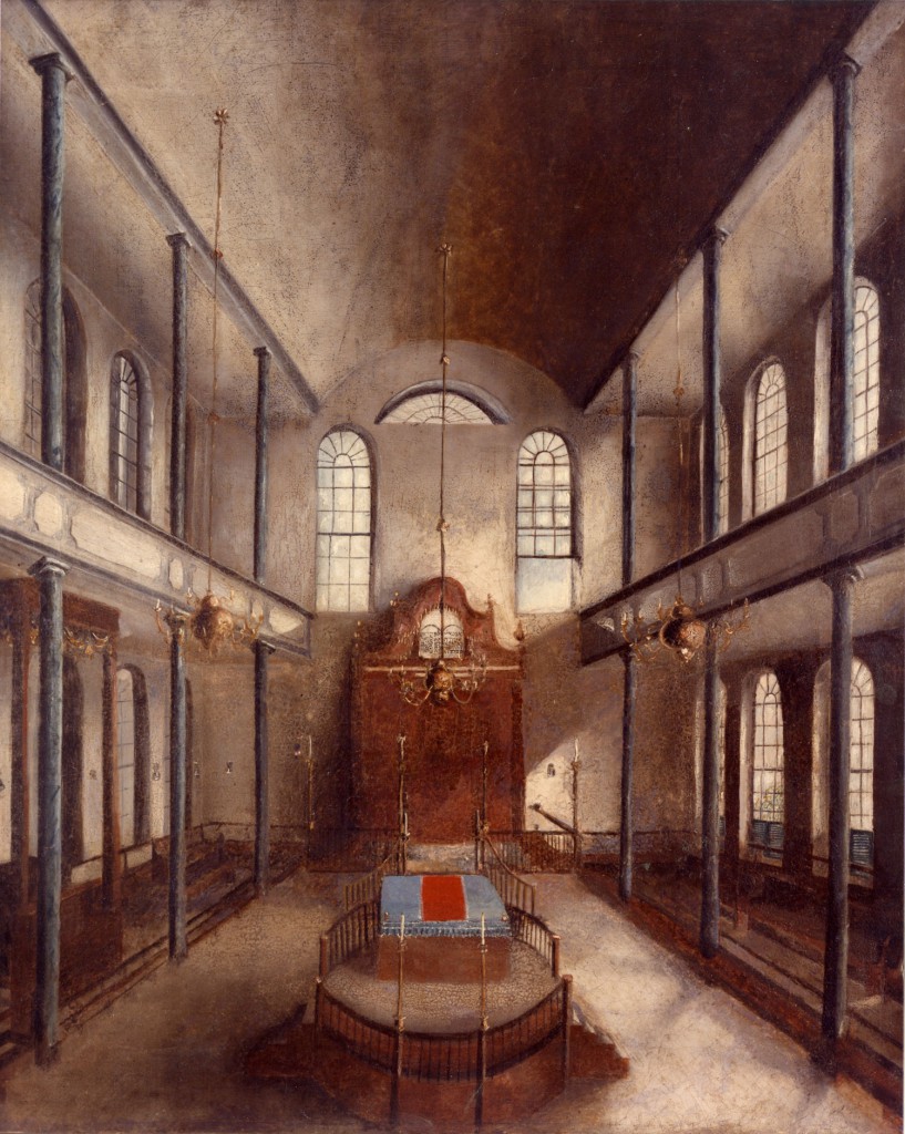 Painting of Beth Elohim Synagogue interior, Charleston